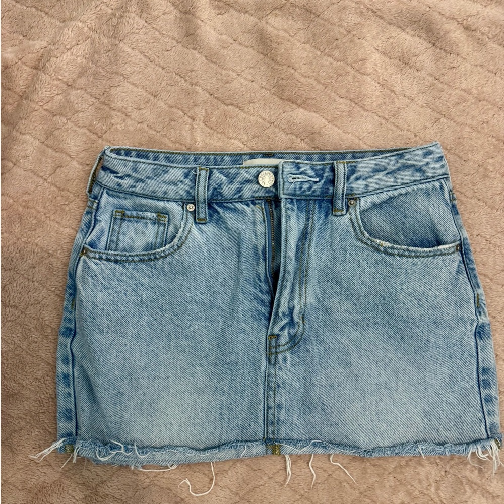 Pacsun mini denim skirt with Frayed Hem